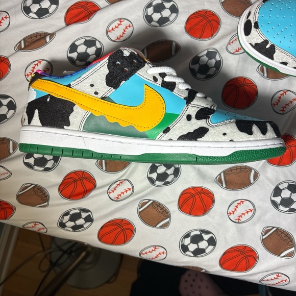 Nike Sneakers with Blue and Yellow Accents